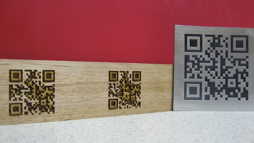 Hyedroid QR - Qr code engraving on metal and wood